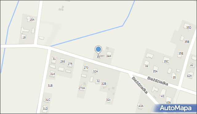Bieździadka, Bieździadka, 33, mapa Bieździadka