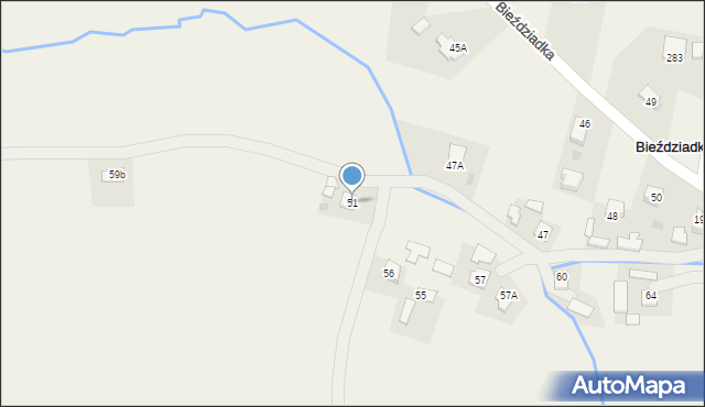 Bieździadka, Bieździadka, 51, mapa Bieździadka