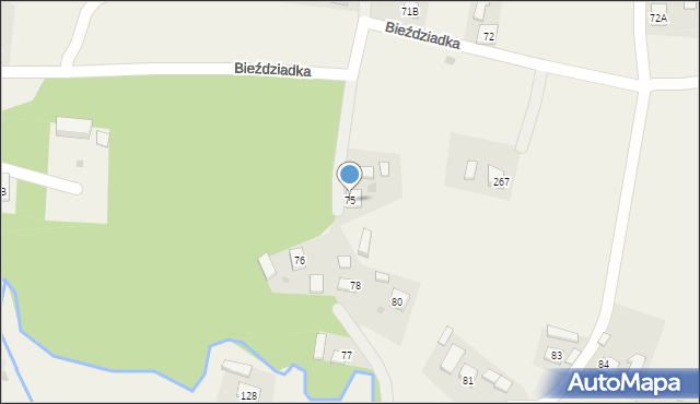 Bieździadka, Bieździadka, 75, mapa Bieździadka