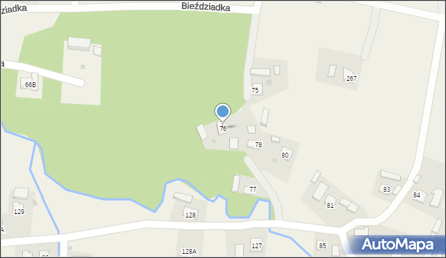 Bieździadka, Bieździadka, 76, mapa Bieździadka