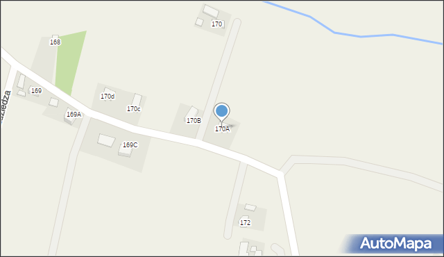 Bieździedza, Bieździedza, 170A, mapa Bieździedza
