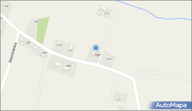Bieździedza, Bieździedza, 170B, mapa Bieździedza