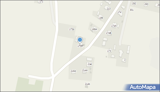 Bieździedza, Bieździedza, 173A, mapa Bieździedza