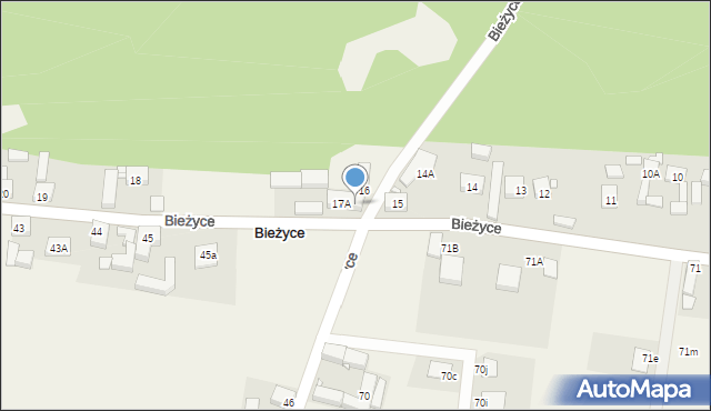 Bieżyce, Bieżyce, 17, mapa Bieżyce