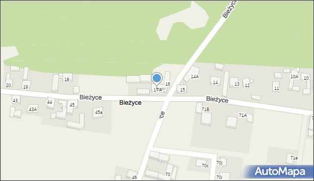 Bieżyce, Bieżyce, 17A, mapa Bieżyce