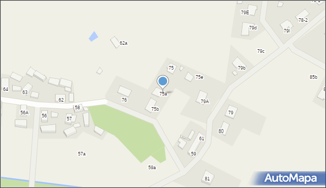 Bieżyce, Bieżyce, 75a, mapa Bieżyce