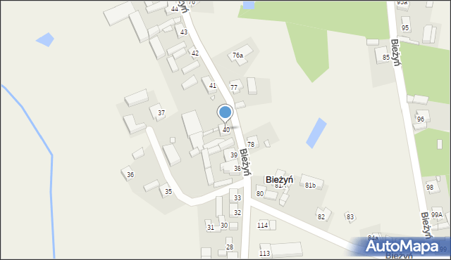 Bieżyń, Bieżyń, 40, mapa Bieżyń