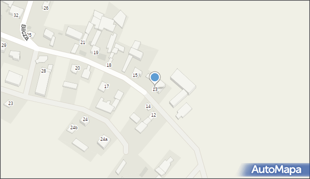 Bilcza, Bilcza, 13, mapa Bilcza