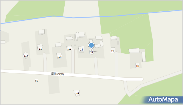 Bilczew, Bilczew, 14, mapa Bilczew