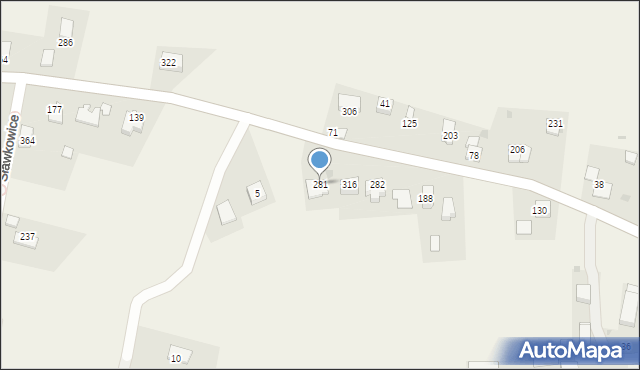 Bilczyce, Bilczyce, 281, mapa Bilczyce