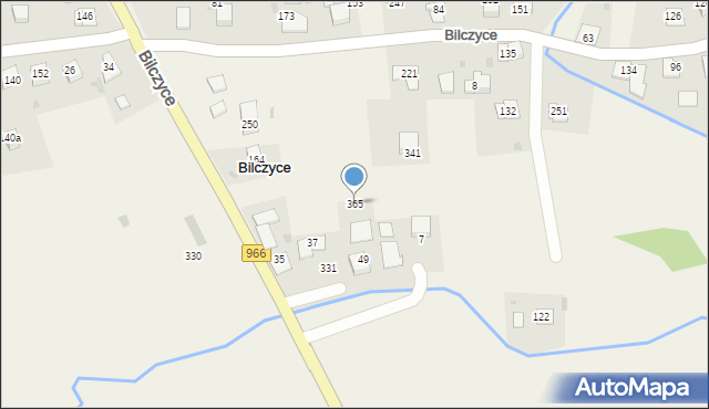 Bilczyce, Bilczyce, 365, mapa Bilczyce