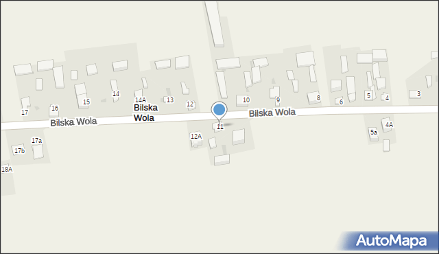 Bilska Wola, Bilska Wola, 11, mapa Bilska Wola