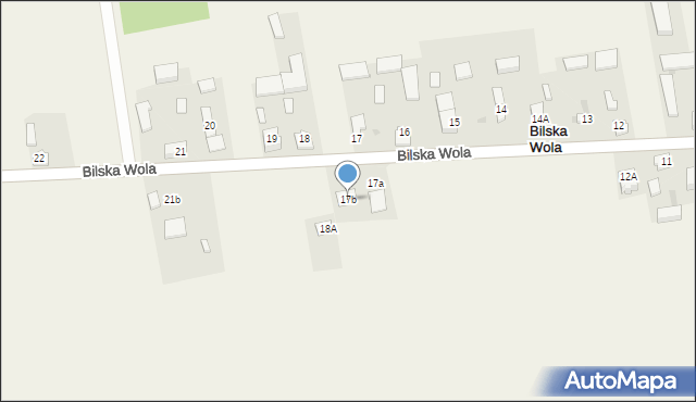 Bilska Wola, Bilska Wola, 17b, mapa Bilska Wola