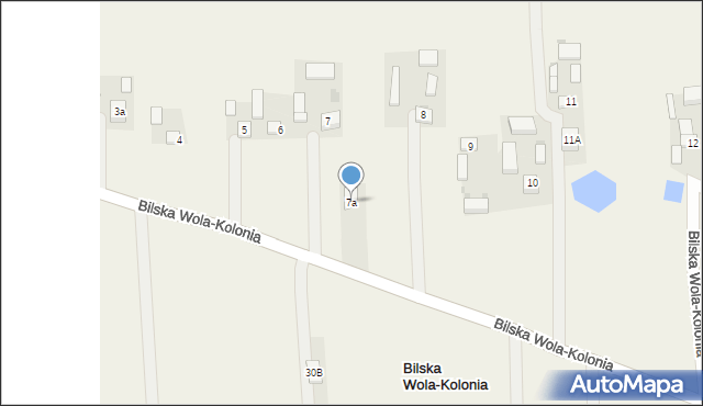 Bilska Wola-Kolonia, Bilska Wola-Kolonia, 7a, mapa Bilska Wola-Kolonia