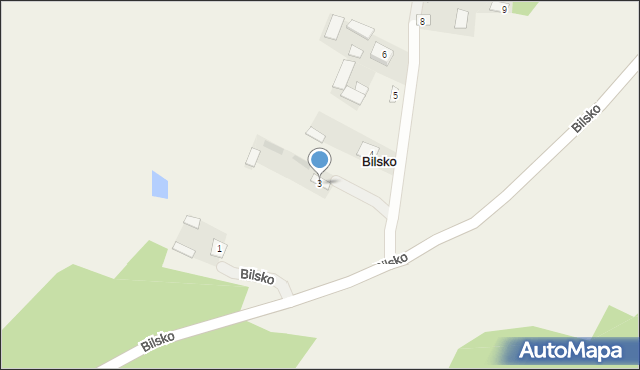 Bilsko, Bilsko, 3, mapa Bilsko