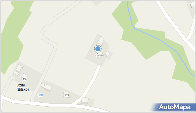 Bilsko, Bilsko, 11, mapa Bilsko