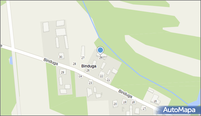 Binduga, Binduga, 25, mapa Binduga
