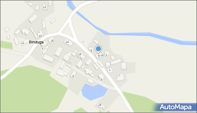 Binduga, Binduga, 2, mapa Binduga