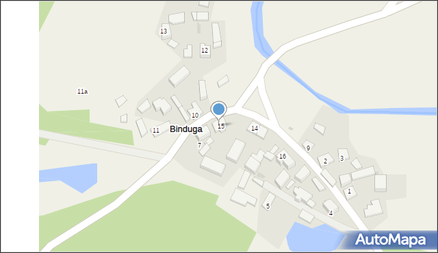 Binduga, Binduga, 8, mapa Binduga