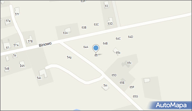 Binowo, Binowo, 65A, mapa Binowo