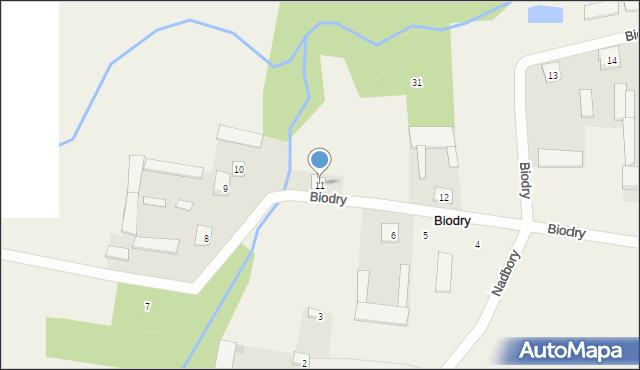 Biodry, Biodry, 11, mapa Biodry