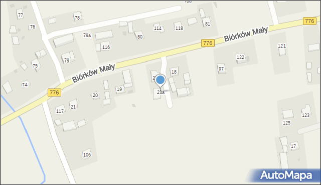 Biórków Mały, Biórków Mały, 23a, mapa Biórków Mały
