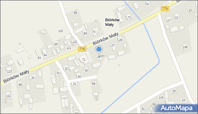 Biórków Mały, Biórków Mały, 29, mapa Biórków Mały