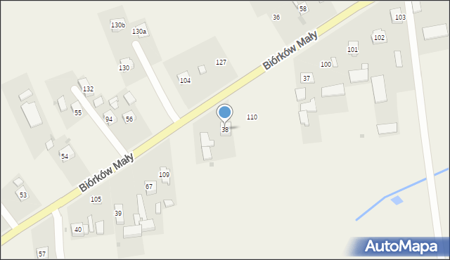 Biórków Mały, Biórków Mały, 38, mapa Biórków Mały