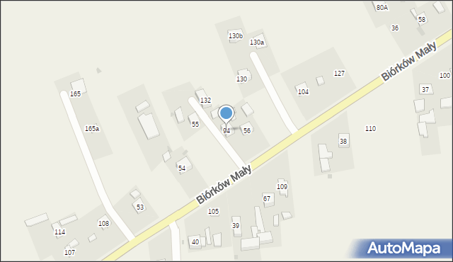 Biórków Mały, Biórków Mały, 94, mapa Biórków Mały
