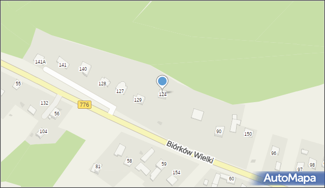 Biórków Wielki, Biórków Wielki, 124, mapa Biórków Wielki