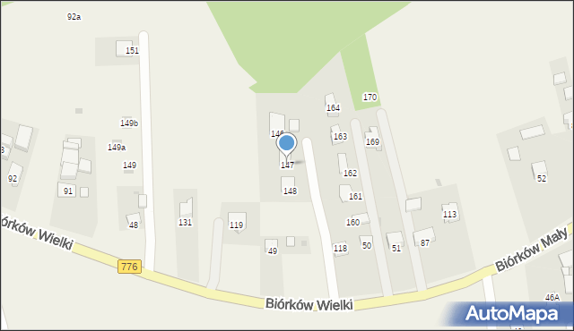 Biórków Wielki, Biórków Wielki, 147, mapa Biórków Wielki