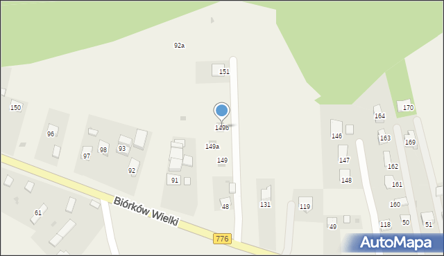 Biórków Wielki, Biórków Wielki, 149b, mapa Biórków Wielki