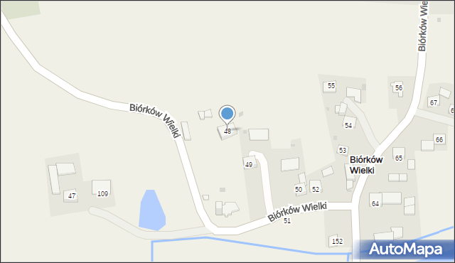 Biórków Wielki, Biórków Wielki, 48, mapa Biórków Wielki