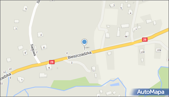 Bircza, Bieszczadzka, 2, mapa Bircza