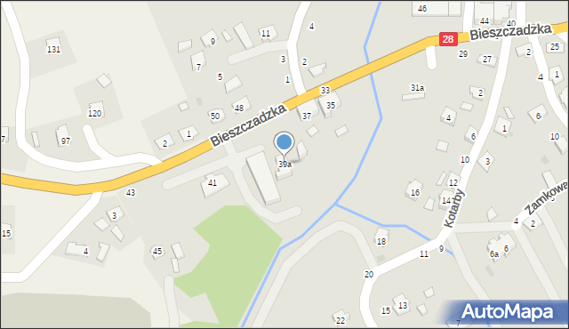 Bircza, Bieszczadzka, 39a, mapa Bircza