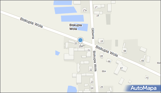 Biskupia Wola, Biskupia Wola, 20A, mapa Biskupia Wola