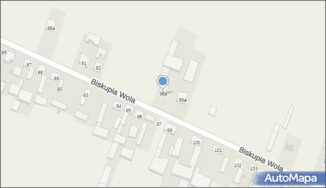 Biskupia Wola, Biskupia Wola, 98a, mapa Biskupia Wola