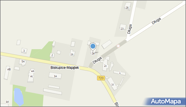 Biskupice, Biskupice, 1a, mapa Biskupice