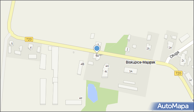 Biskupice, Biskupice, 5A, mapa Biskupice