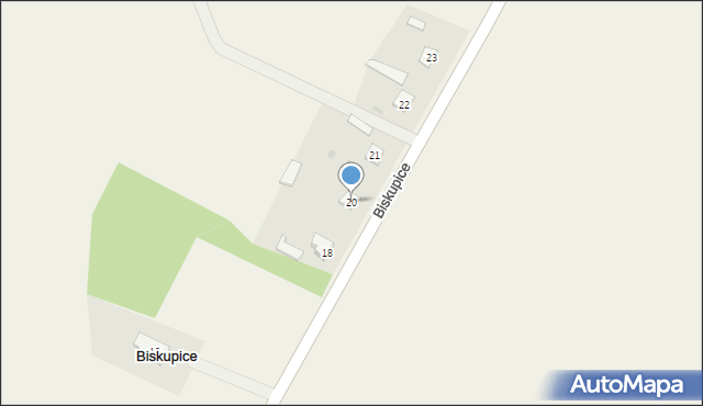Biskupice, Biskupice, 20, mapa Biskupice