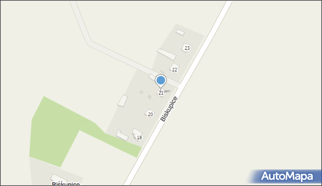 Biskupice, Biskupice, 21, mapa Biskupice