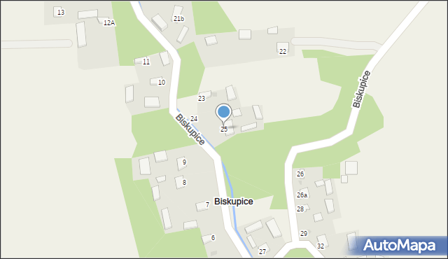Biskupice, Biskupice, 25, mapa Biskupice