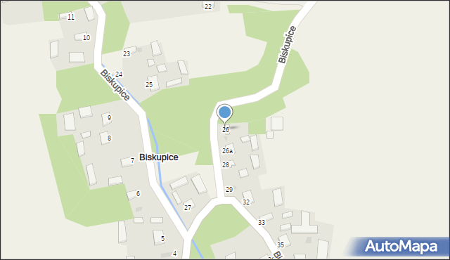 Biskupice, Biskupice, 26, mapa Biskupice