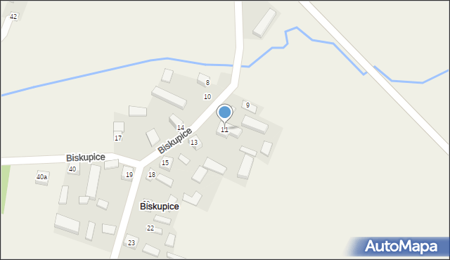 Biskupice, Biskupice, 11, mapa Biskupice