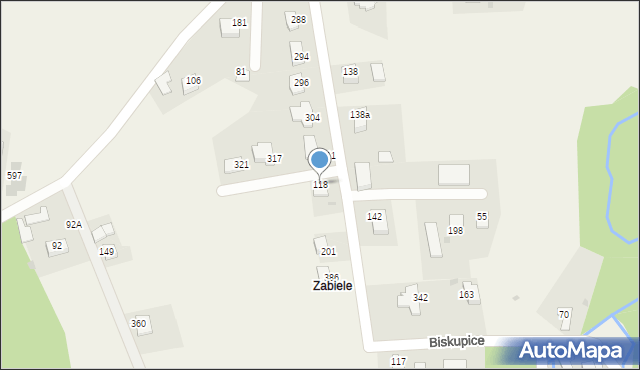Biskupice, Biskupice, 118, mapa Biskupice