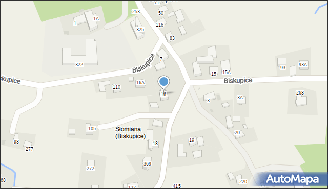 Biskupice, Biskupice, 16, mapa Biskupice