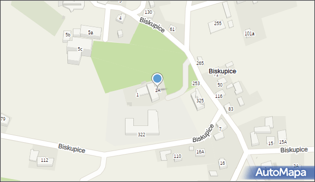 Biskupice, Biskupice, 1A, mapa Biskupice