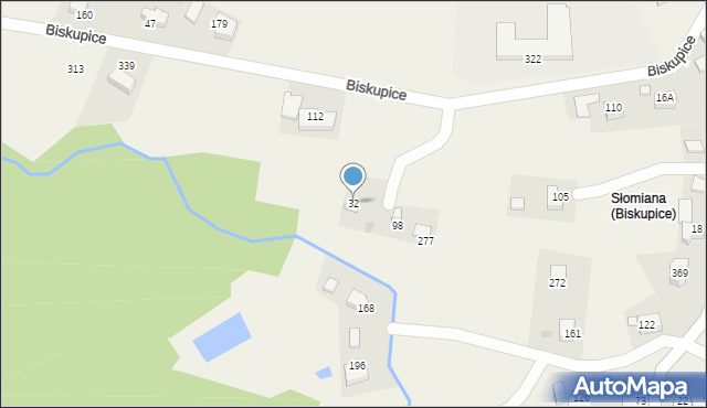 Biskupice, Biskupice, 32, mapa Biskupice