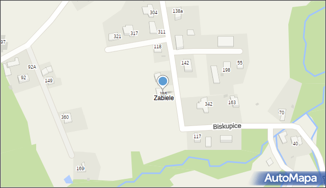 Biskupice, Biskupice, 386, mapa Biskupice