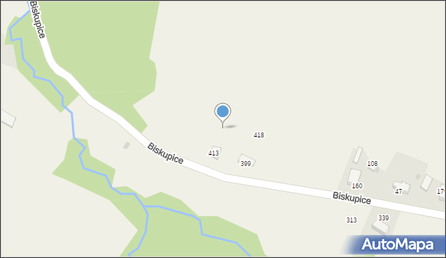 Biskupice, Biskupice, 419, mapa Biskupice
